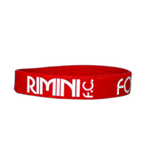 Braccialetto rosso in silicone con scritta in rilievo Forza Rimini Sempre